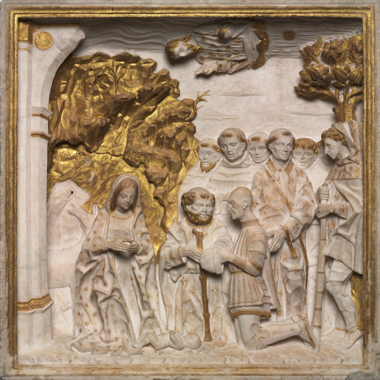 Pier Francesco Visconti, Saliceto udvara, Adoring the Christ Child, 1484 körül alkotó: Benedetto Briosco