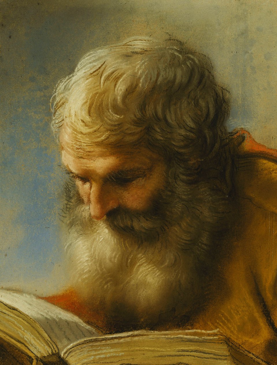 Egy szakállas apostol felolvasása, 1712 alkotó: Benedetto Luti
