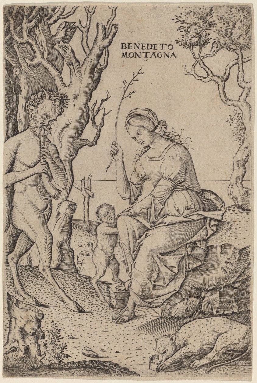 Satyr család alkotó: Benedetto Montagna