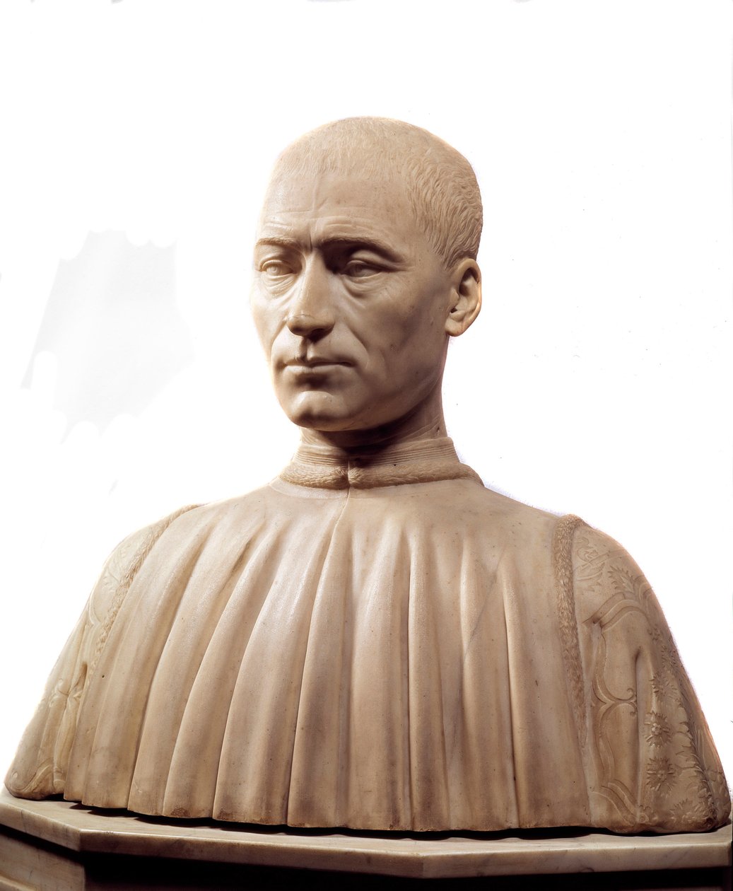 Philippe Strozzi (vagy Filippo) (1489-1538) olasz condottier és politikus mellszobra. Benedetto da Maiano (1442-1497) márványszobra 15. századi Párizs, Louvre Múzeum. alkotó: Benedetto da Maiano