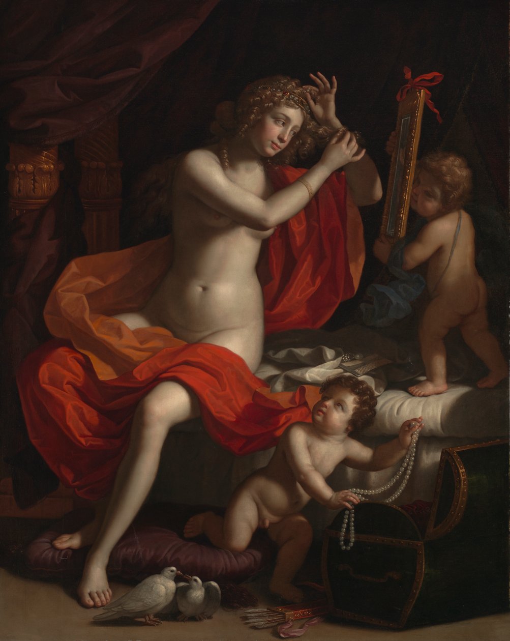 A Vénusz vécéje, 1674-84 körül alkotó: Benedetto the Younger Gennari