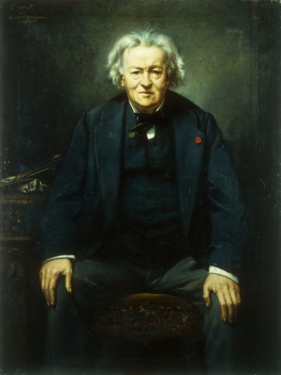 Jean Baptiste Camille Corot portréja, 1874 alkotó: Benedict Masson