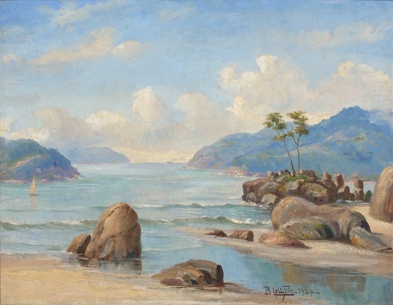 Benedito Calixto - Canto de praia (Baixada santista), SP, 1924 alkotó: Benedito Calixto