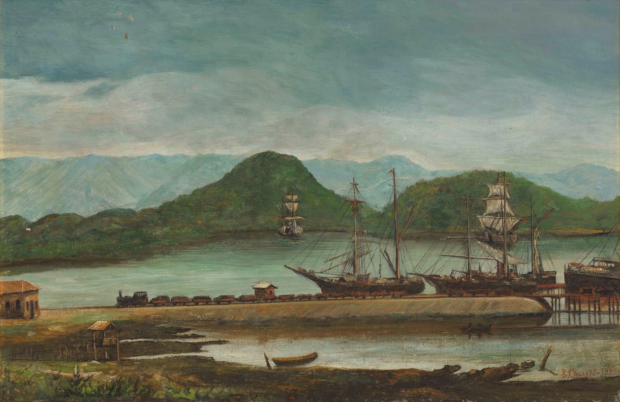 Benedito Calixto - Santos kikötője, SP, 1888 alkotó: Benedito Calixto