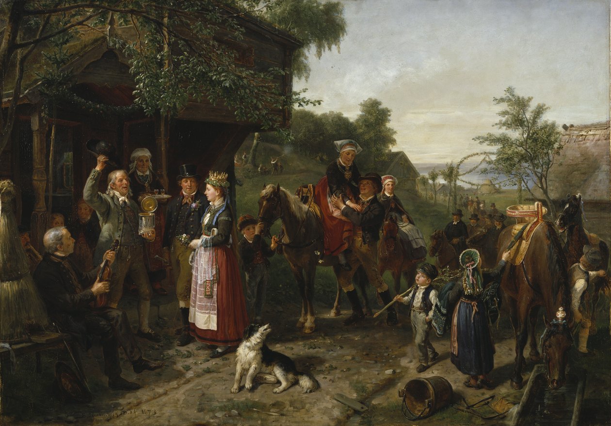 Egy Värendi esküvő, 1873 alkotó: Bengt Nordenberg