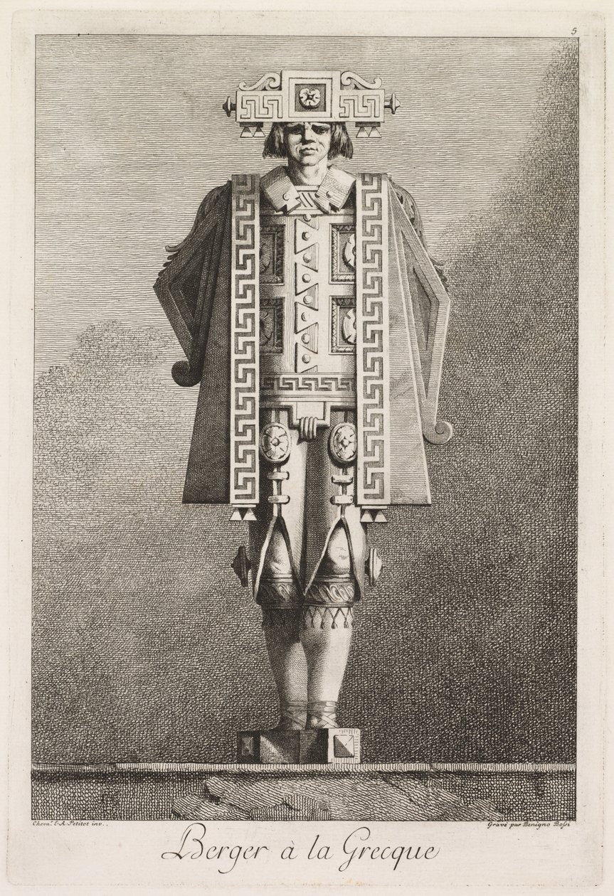 Görög maszkabál: Pásztor a la Grecque 5. tábla, 1771. alkotó: Benigno Bossi