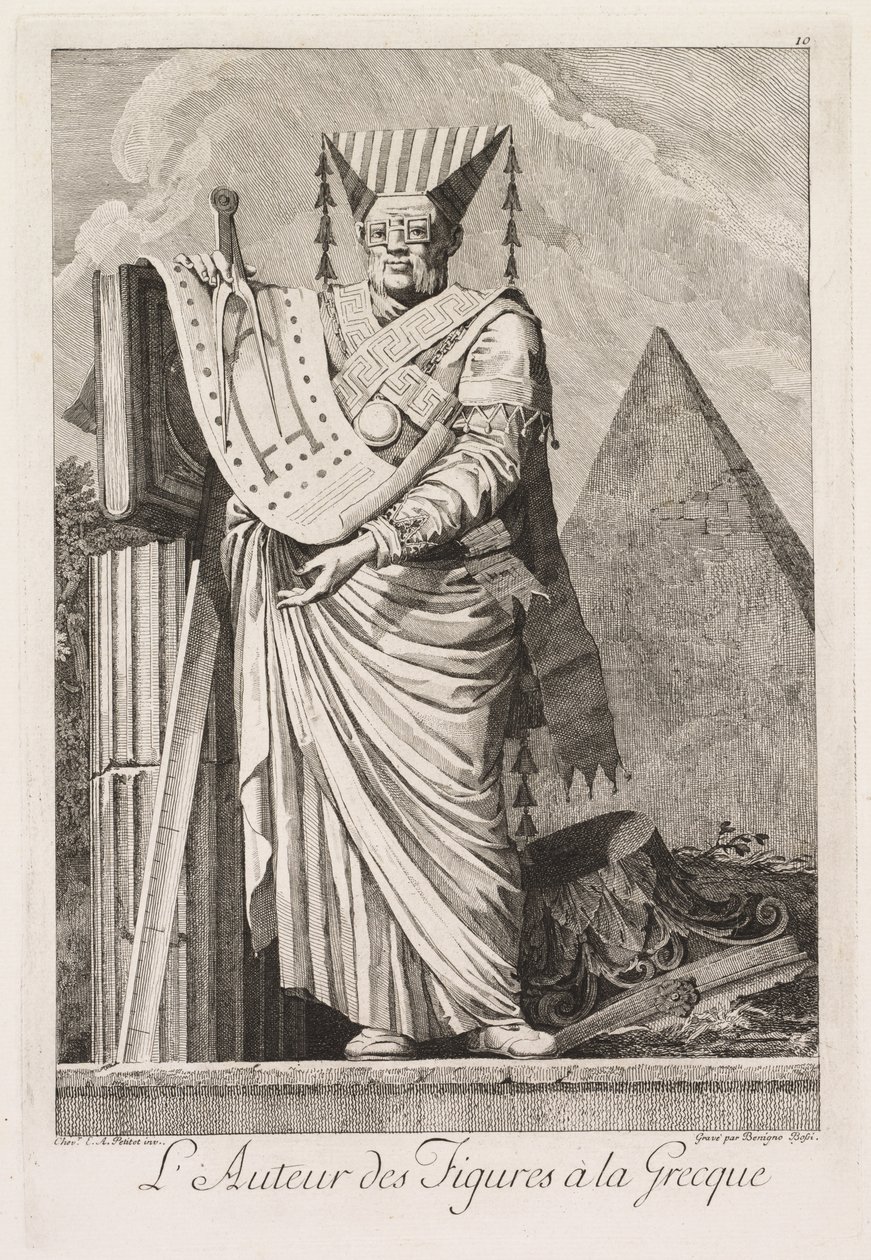 Görög maszkabál: A görög figurák szerzője 10. tábla, 1771. alkotó: Benigno Bossi