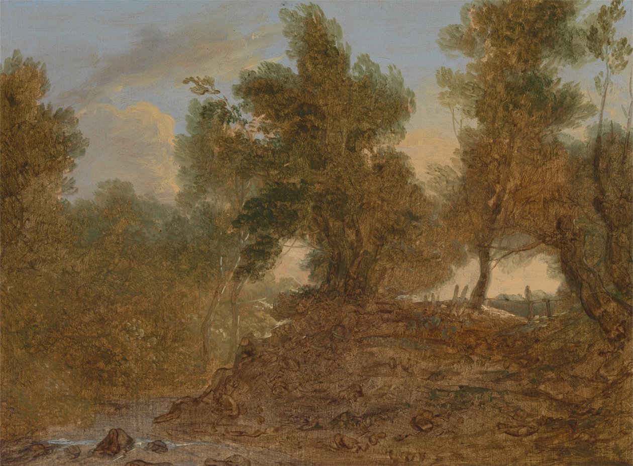 Táj Wickban, Gloucestershire -ben, a sziklák alatt alkotó: Benjamin Barker