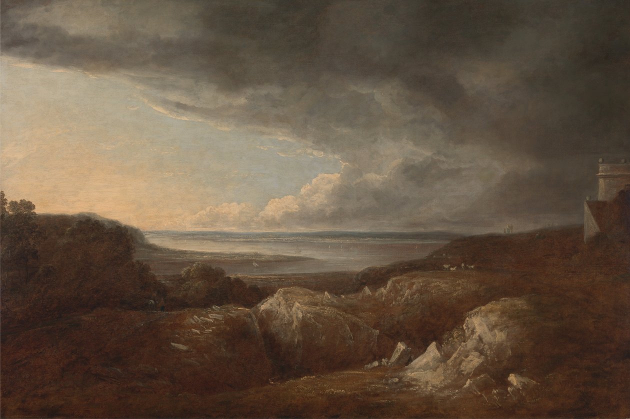 Kilátás a Severn folyóra, Kings Weston közelében, Lord de Clifford székhelye alkotó: Benjamin Barker