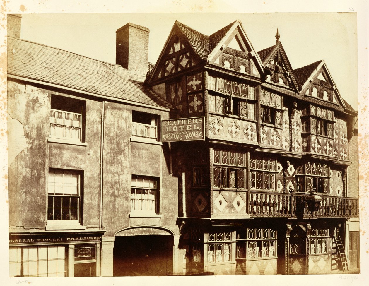 Egy utca Ludlowban alkotó: Benjamin Brecknell Turner