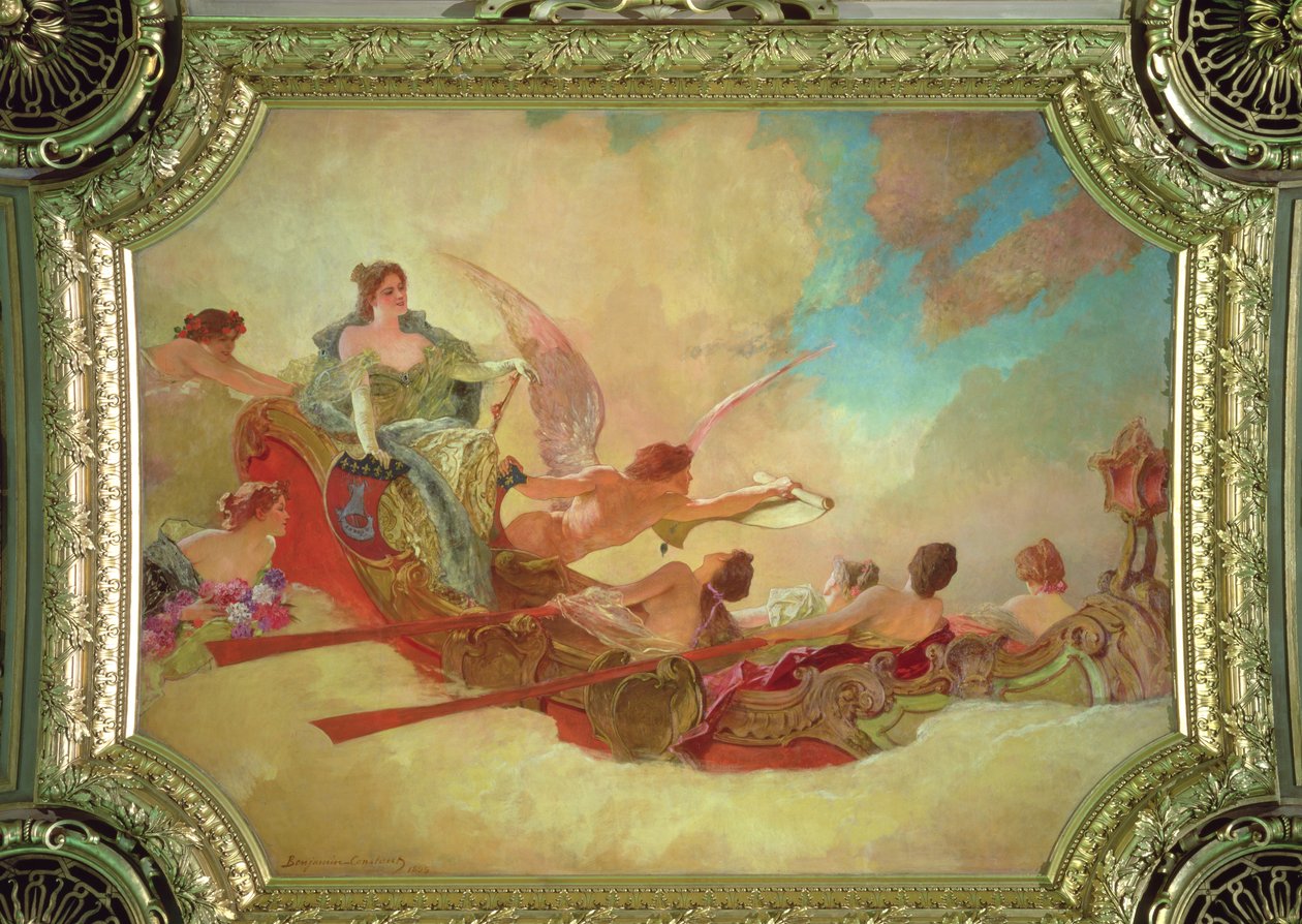 Párizs városa, amely meghívja a világot fesztiváljaira, 1895 (panel) alkotó: Jean Joseph Benjamin Constant