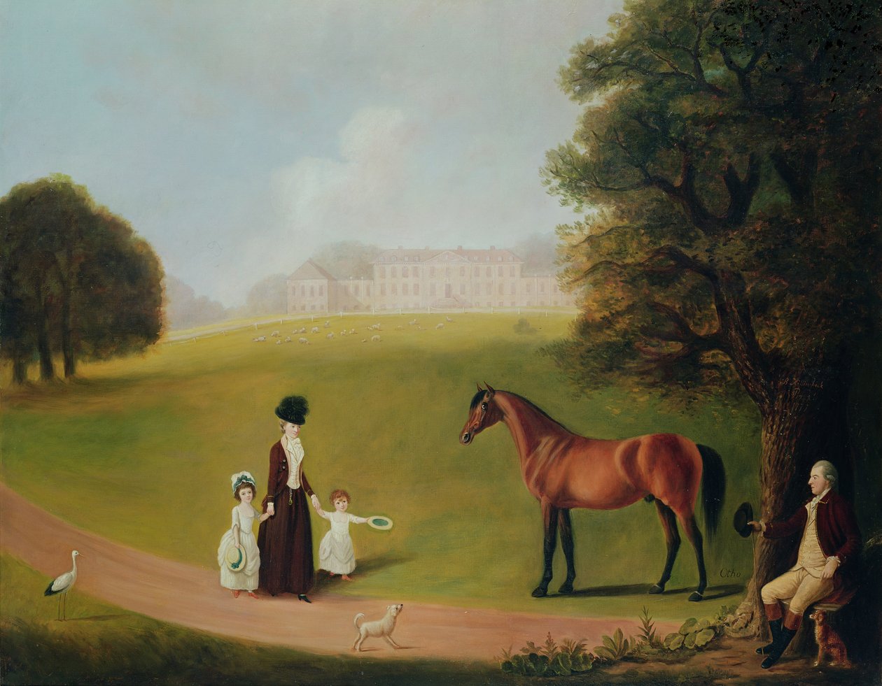 Ossory grófja és grófnője és gyermekeik az Ampthill Parkban, 1777 alkotó: Benjamin Killingbeck
