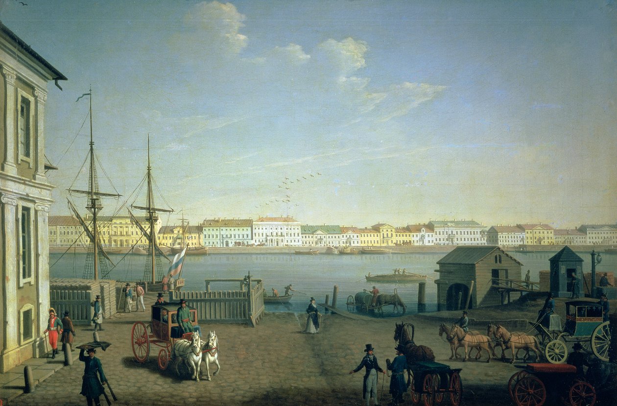 English Shore Street Szentpéterváron, 1790-es évek alkotó: Benjamin Patersson