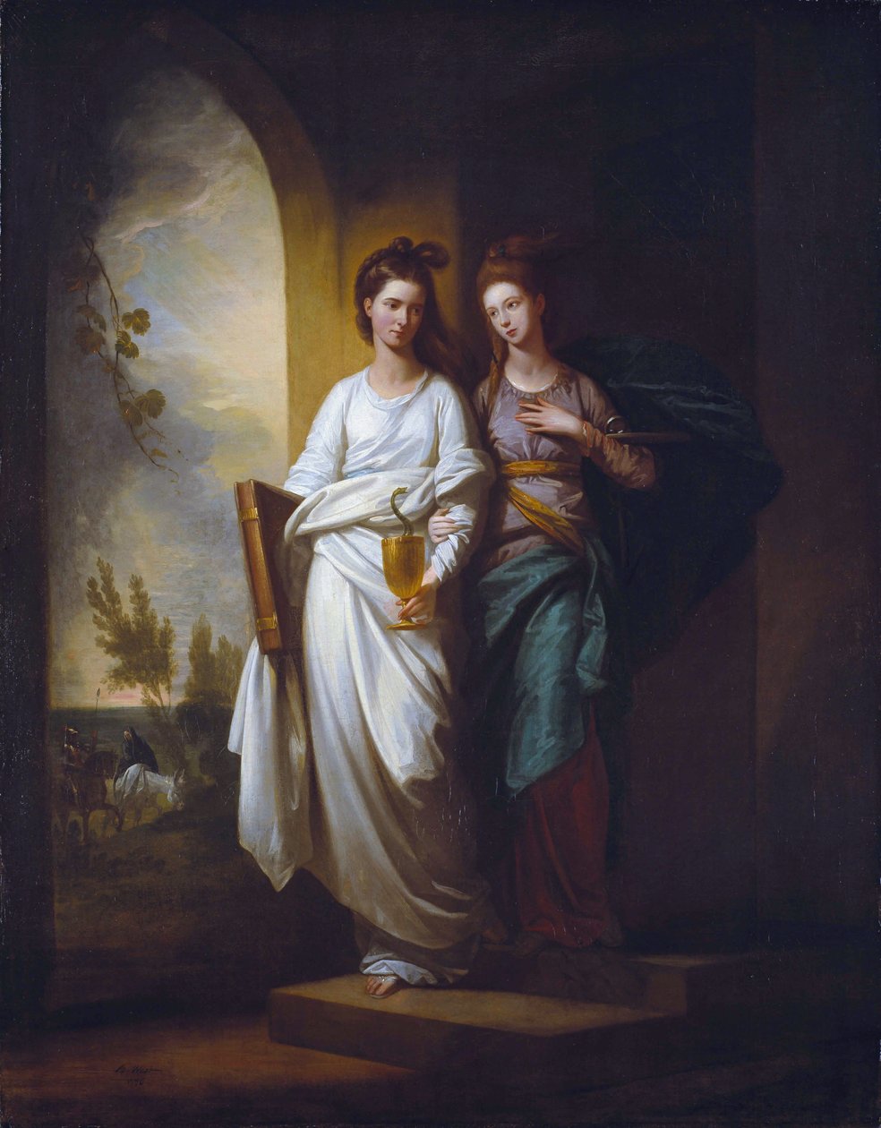 Fidelia és Speranza (Hit és remény) alkotó: Benjamin West