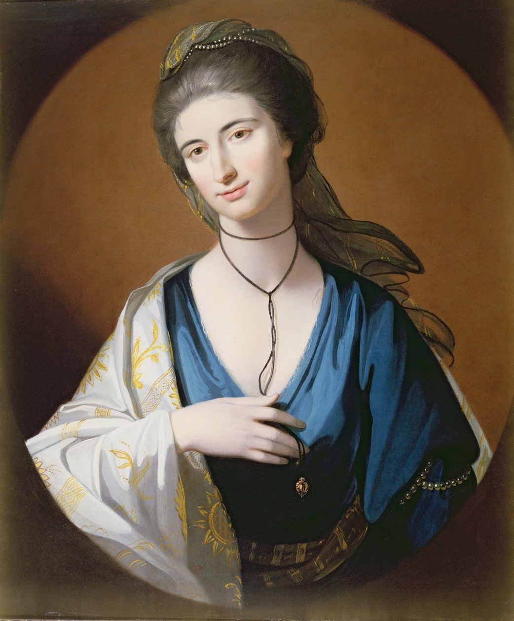 Mrs. Fall (egyik a férjével) alkotó: Benjamin West