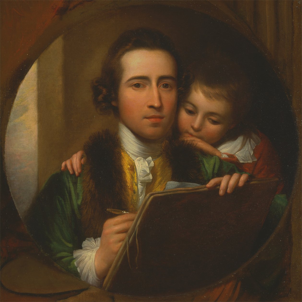 A művész és fia, Raphael alkotó: Benjamin West