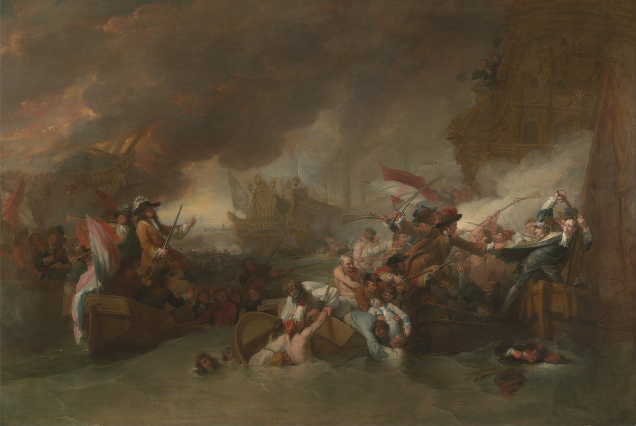 A La Hogue-i csata alkotó: Benjamin West