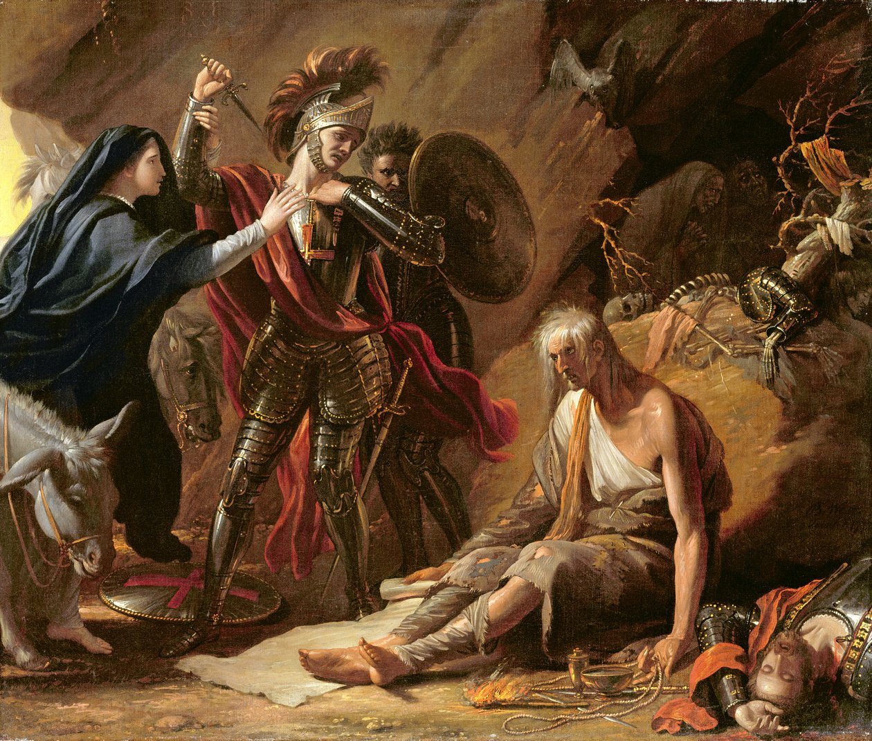 A kétségbeesés barlangja, 1772 alkotó: Benjamin West