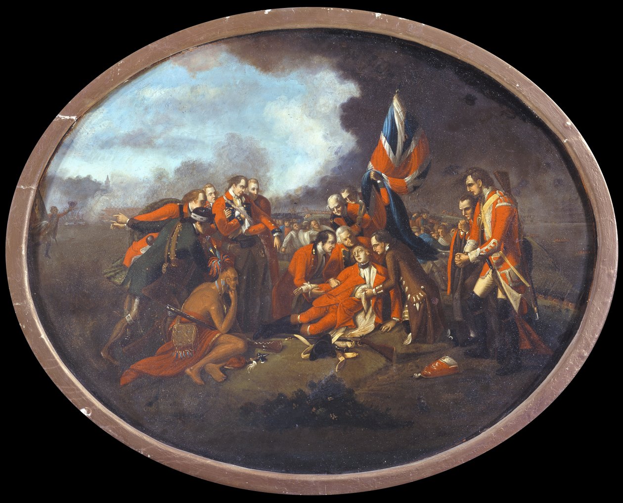 Wolfe tábornok (1727-59) halála 1759. szeptember 13-án, 1770 körül (olaj, réztábla) alkotó: Benjamin West