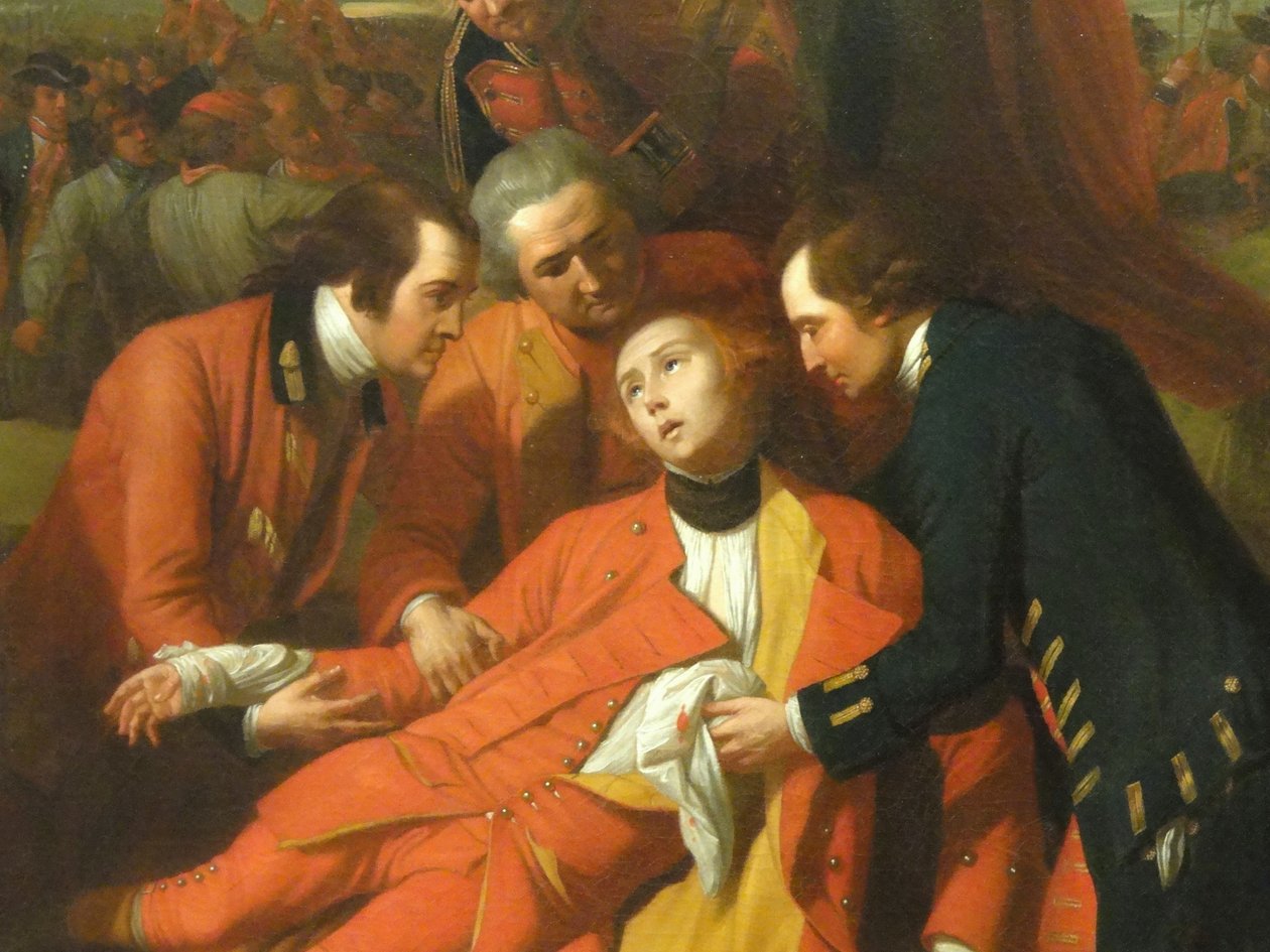 Wolfe tábornok halála (részlet) alkotó: Benjamin West