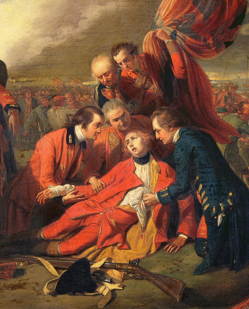 Wolfe tábornok halála 1727-59, 1771 körül olaj, tábla részlete 153197 alkotó: Benjamin West
