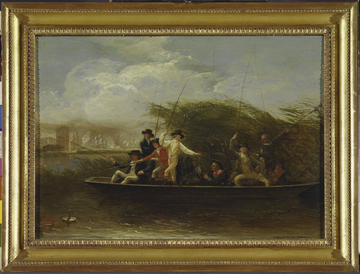 The Fishing Party – egy Puntból horgászó urak pártja, 1794 (olaj, pala) alkotó: Benjamin West
