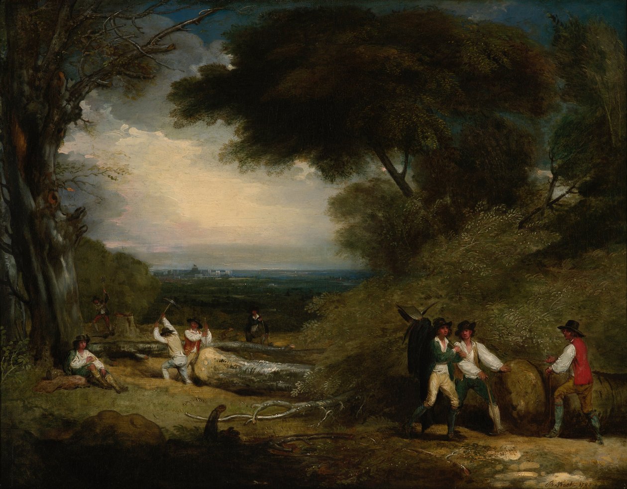 Favágók a Windsor Parkban alkotó: Benjamin West