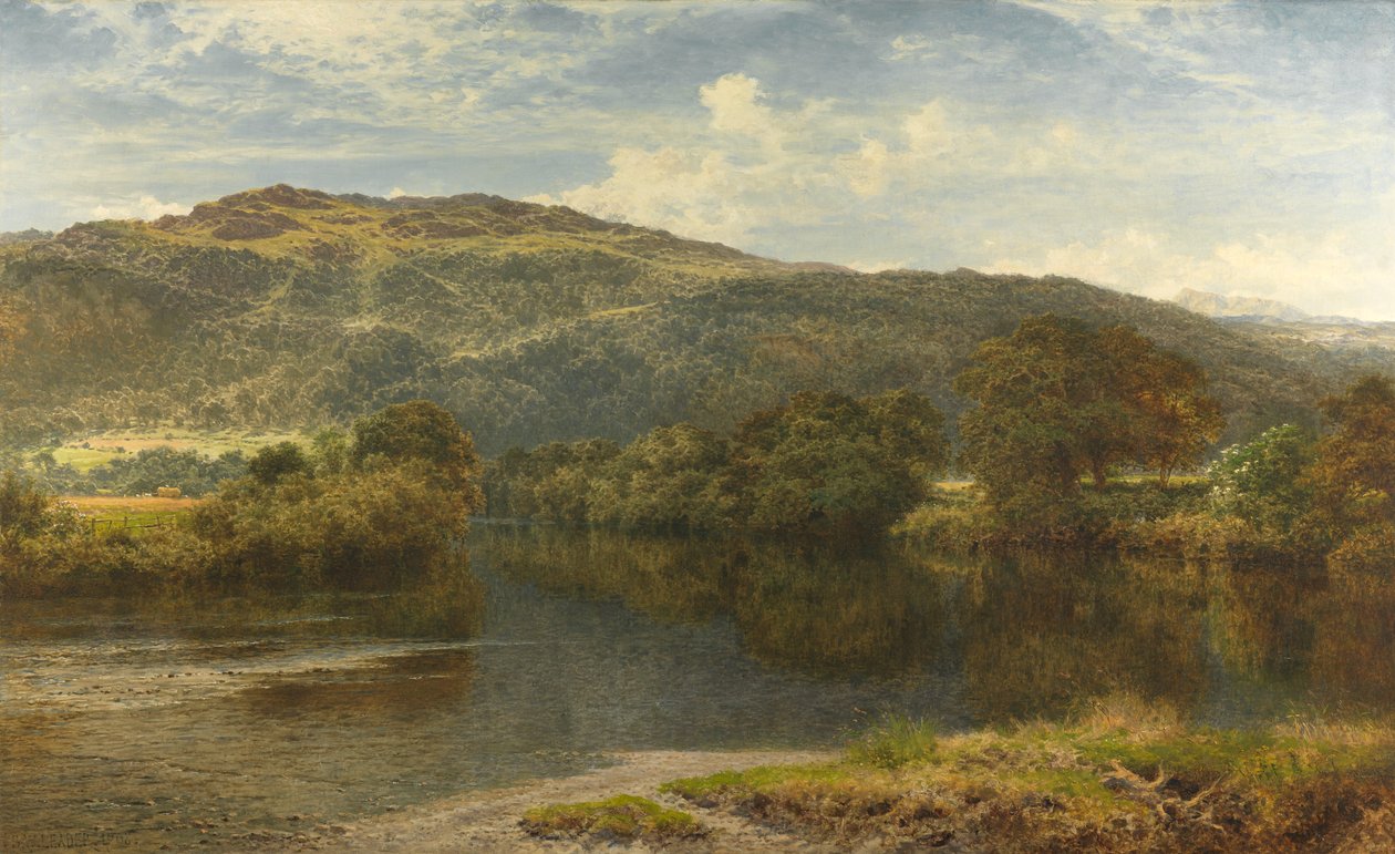 Egy nyári reggel, Észak-Wales, 1908 alkotó: Benjamin Williams Leader