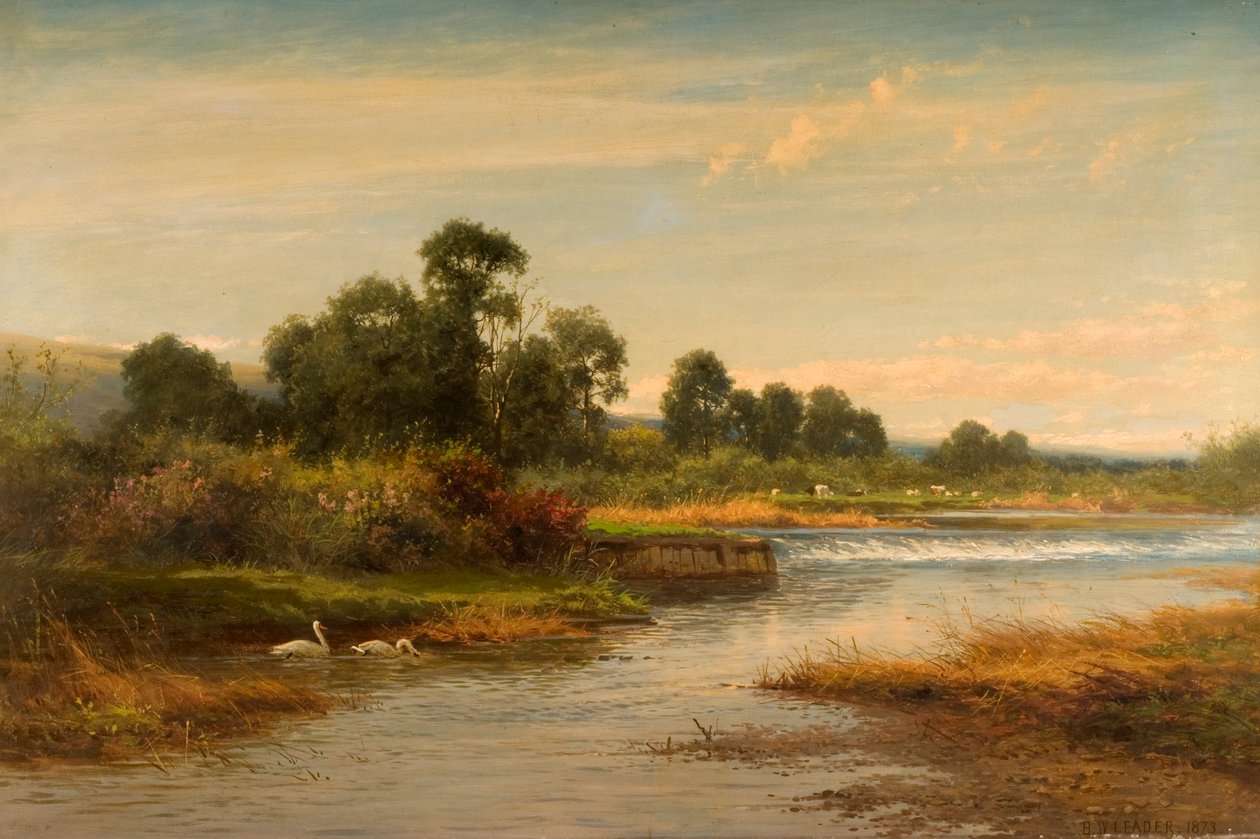 Goring on Thames, 1873 alkotó: Benjamin Williams Leader