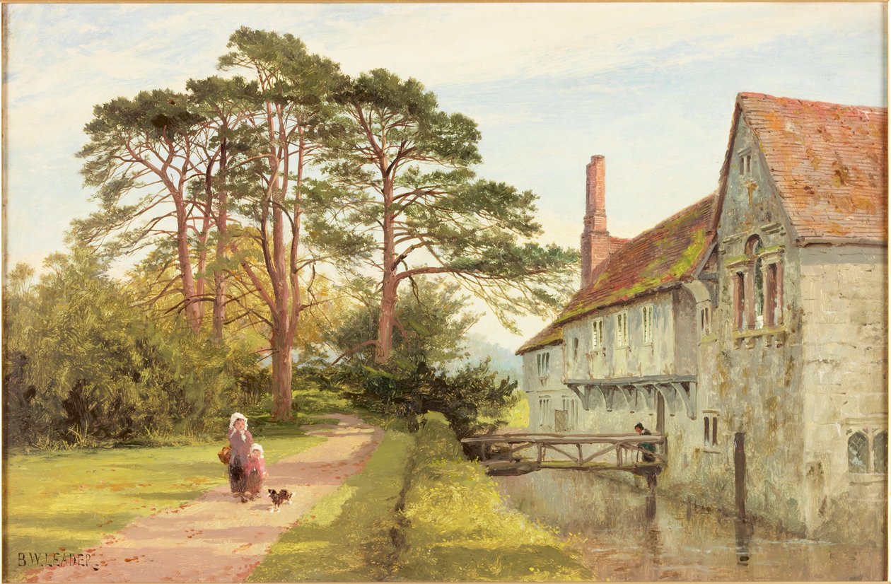 Ightham Mote, Kent, 1868 körül alkotó: Benjamin Williams Leader