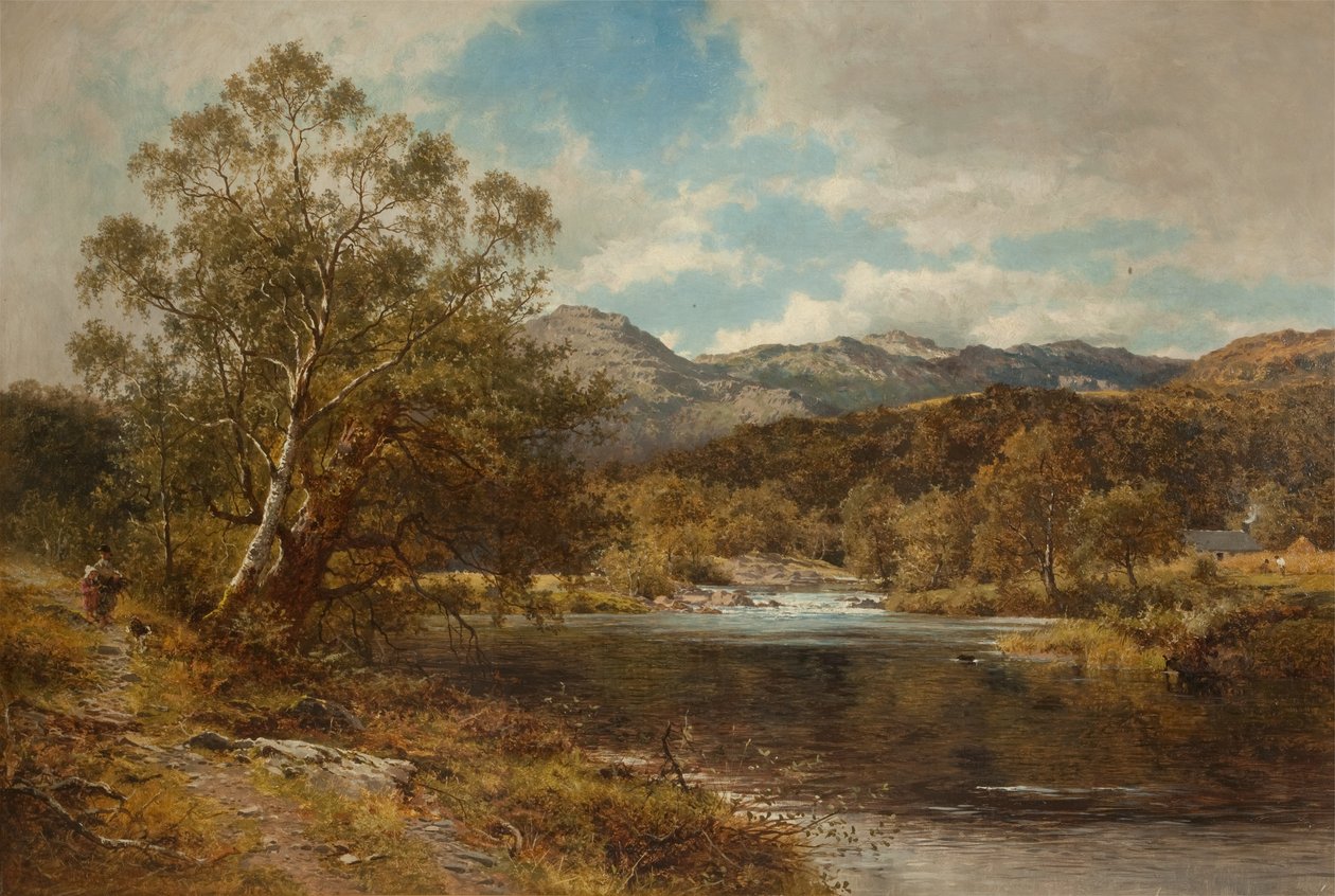 A Llugwy-n, Észak-Walesben alkotó: Benjamin Williams Leader