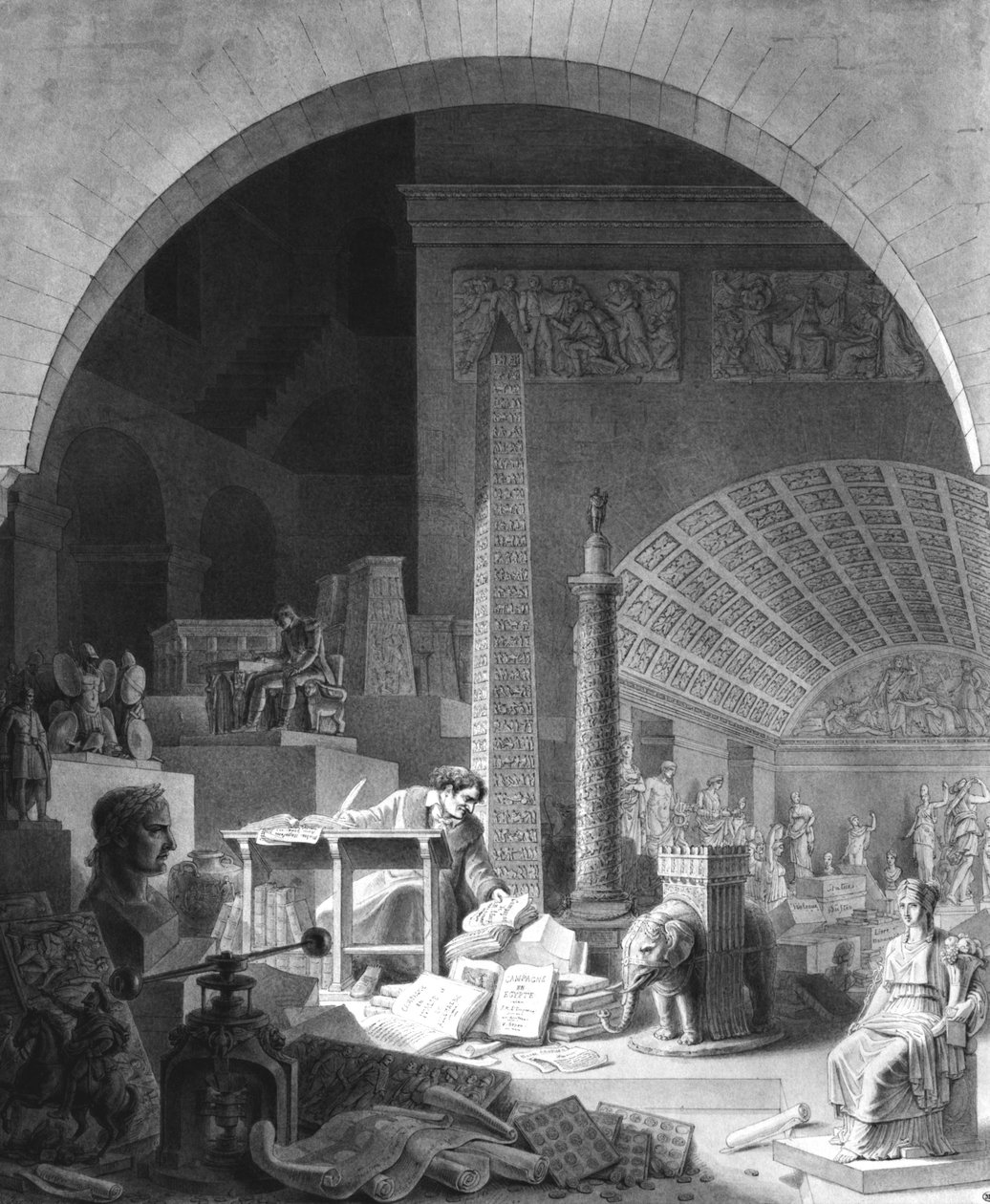 Dominique Vivant Denon (1747-1825) katalogizálja a Louvre gyűjteményét alkotó: Benjamin Zix