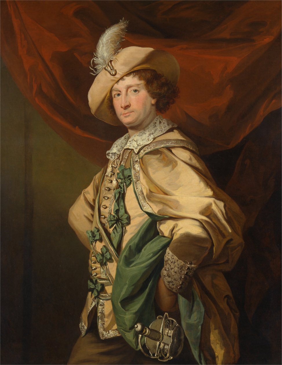 Henry Woodward Petruchio szerepében a Catherine and Petruchio -ban, Garrick verziója alkotó: Benjamin van der Gucht