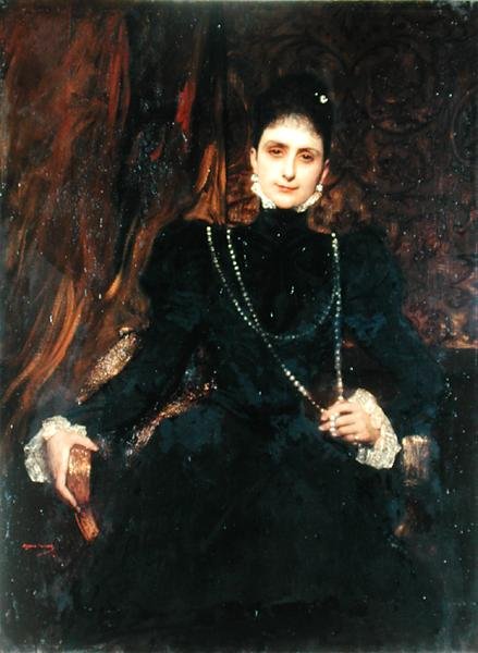 M.S. Derviz asszony portréja, 1899 körül (olaj, vászon) alkotó: Benjamin  Constant