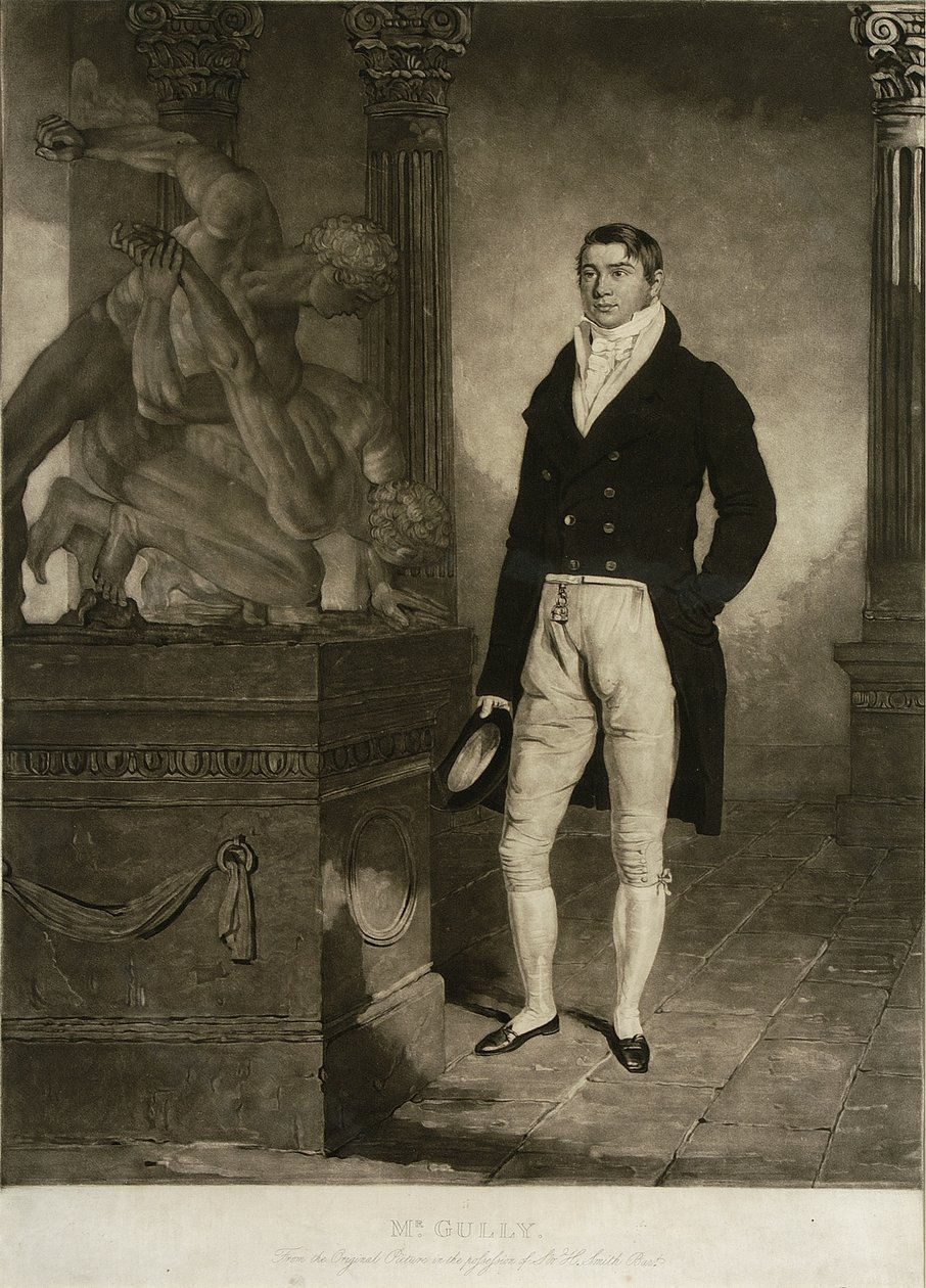 Mr Gully, metszett: Charles Turner (1774-1857) (mezzotinta) alkotó: Benjamin (after) Marshall