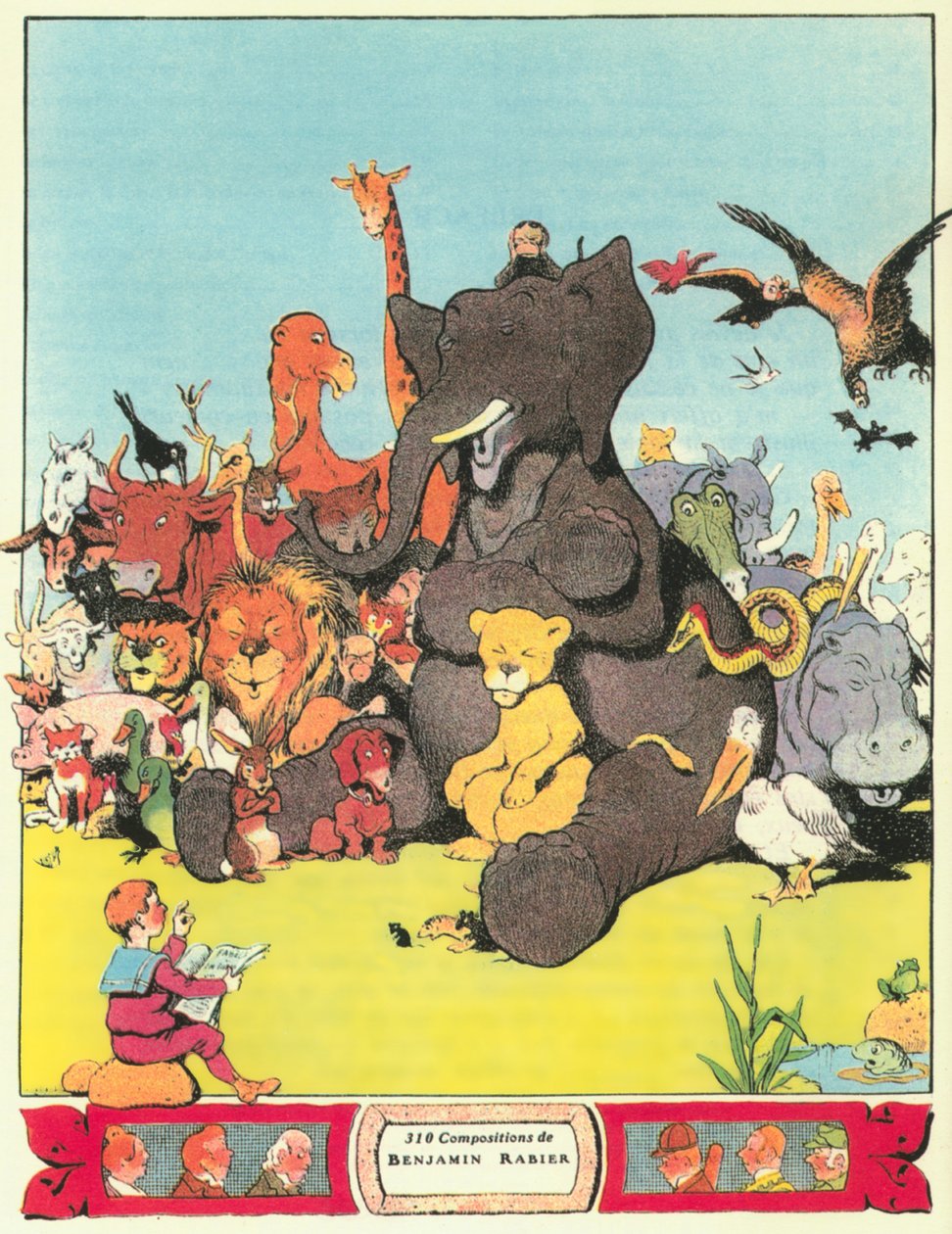 Illusztráció Jean de la Fontaine „Fables” című művéből alkotó: Benjamin (after) Rabier