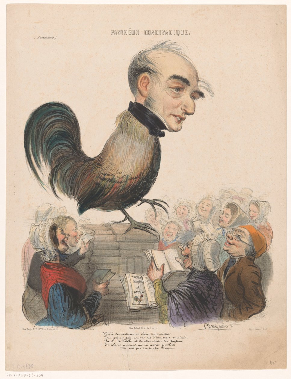 Paul de Kock karikatúrája Karikatúrák híres emberekről Le Charivariból (sorozat címe) Panthéon Charivarique (sorozat címe az objektumon) alkotó: Benjamin