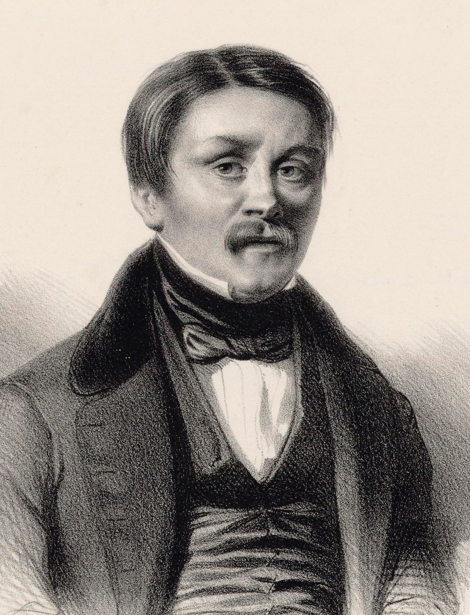 Hippolyte Monpou orgonista és zeneszerző portréja 1804-1841, 1840. alkotó: Benjamin