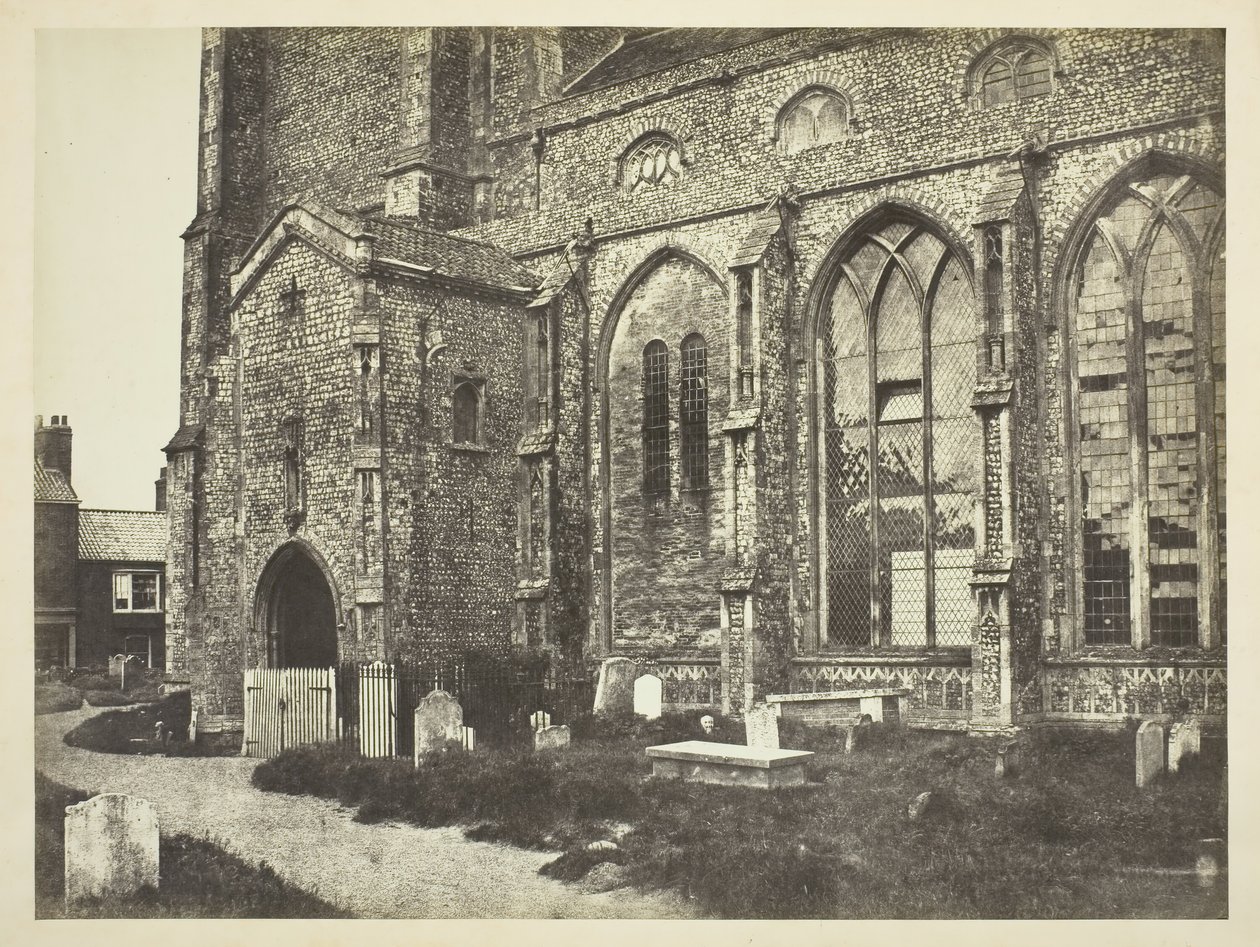 Cromer templom déli oldala, kb. 1850-es évek. alkotó: Benjamin Brecknell Turner