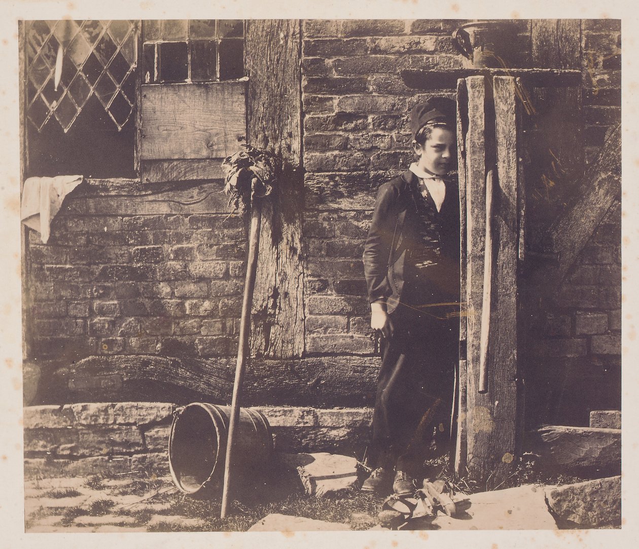 Walter Chamberlain Bredicot szivattyú mögé bújt, 1850-es évek közepe alkotó: Benjamin Brecknell Turner