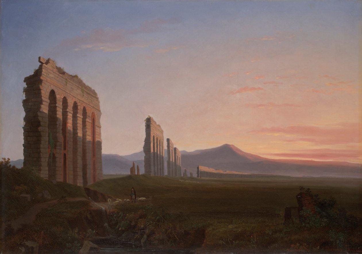 Kilátás a római Campagna-ra alkotó: Benjamin Champney