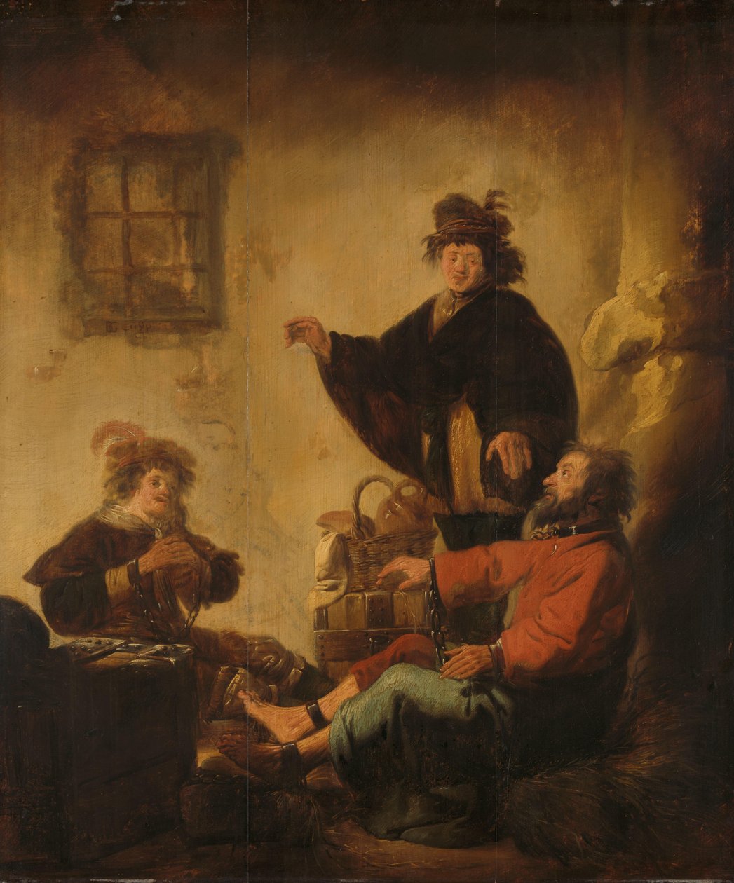 József megmagyarázza a pék és a komornyik álmait (1Mózes 40:1-19) alkotó: Benjamin Gerritsz Cuyp