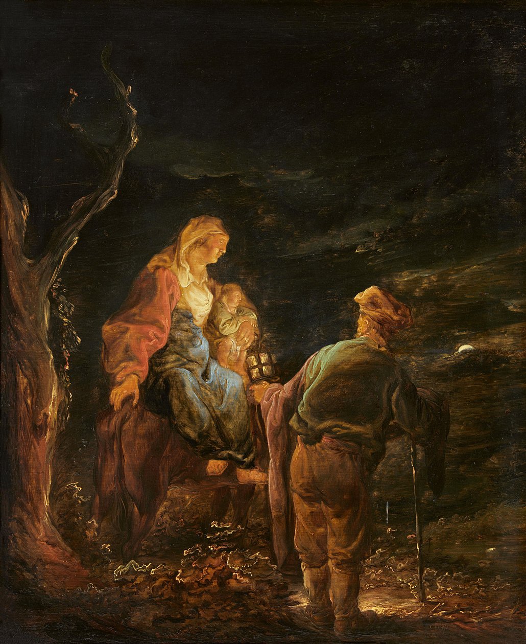 Pihenés az egyiptomi menekülésen alkotó: Benjamin Gerritsz Cuyp