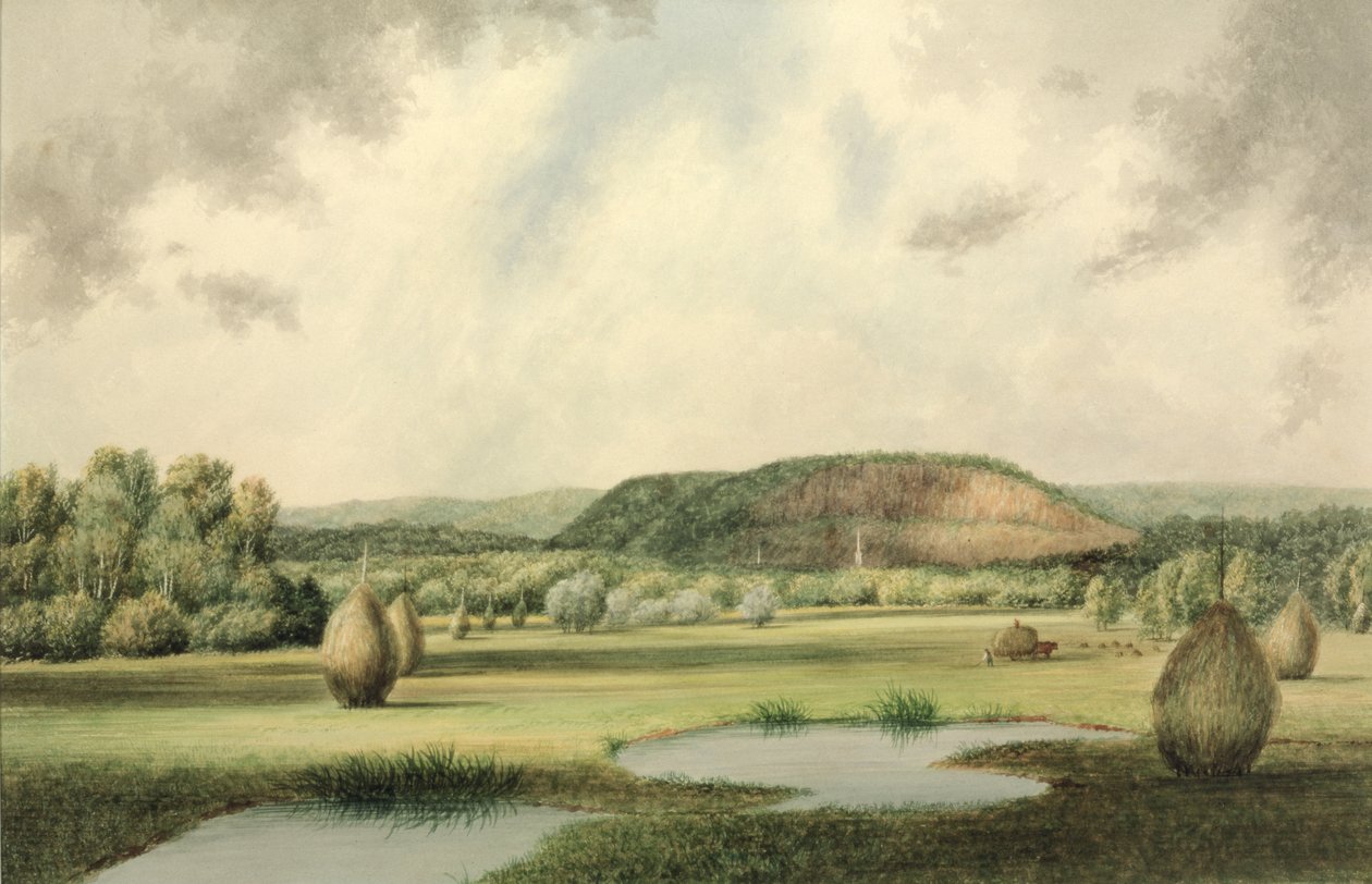 West Rock, New Haven, Connecticut, 1854-60 körül (wc papíron) alkotó: Benjamin H. Coe