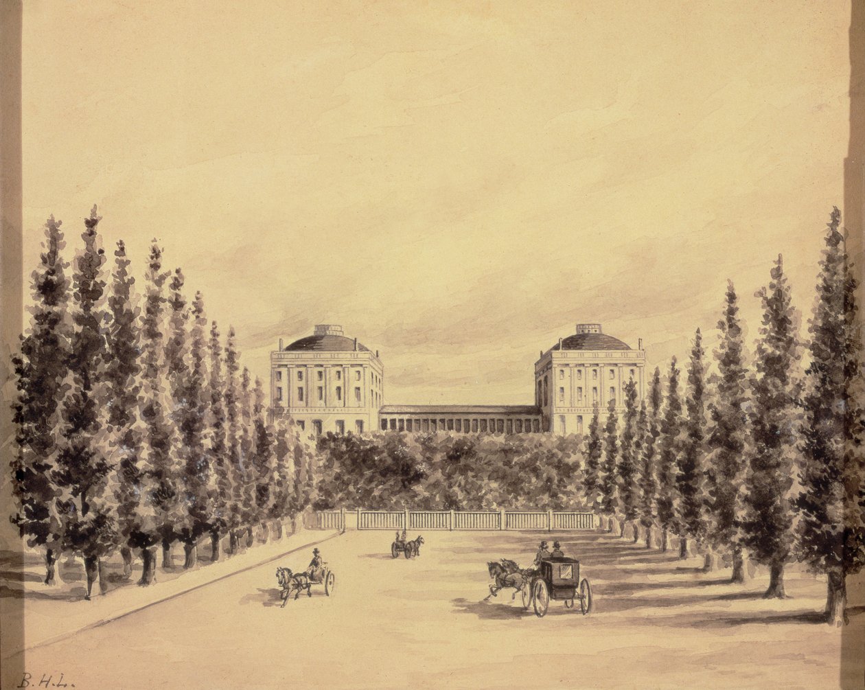Az Egyesült Államok Capitoliuma a Pennsylvania Avenue-ról, 1814 körül alkotó: Benjamin Henry Latrobe