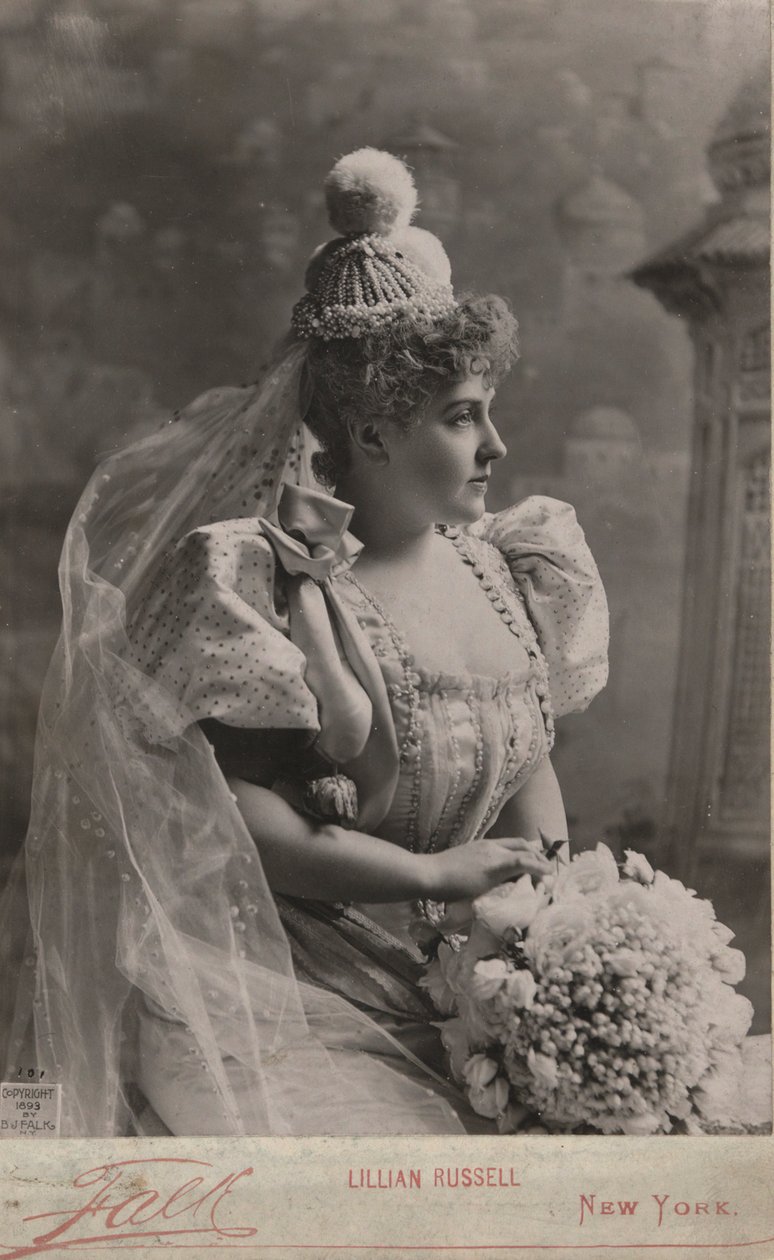 Lillian Russell portréja alkotó: Benjamin J. Falk