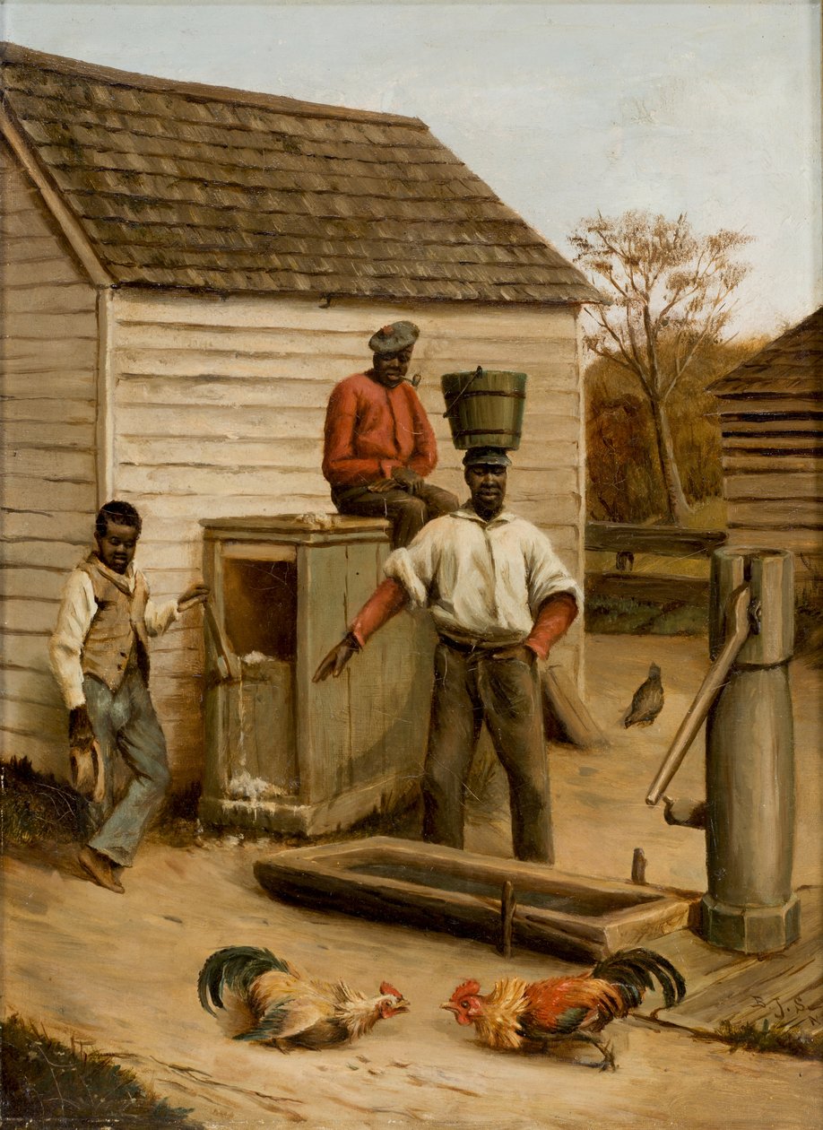 Barnyard kakasviadal, 1860 alkotó: Benjamin J. Severance