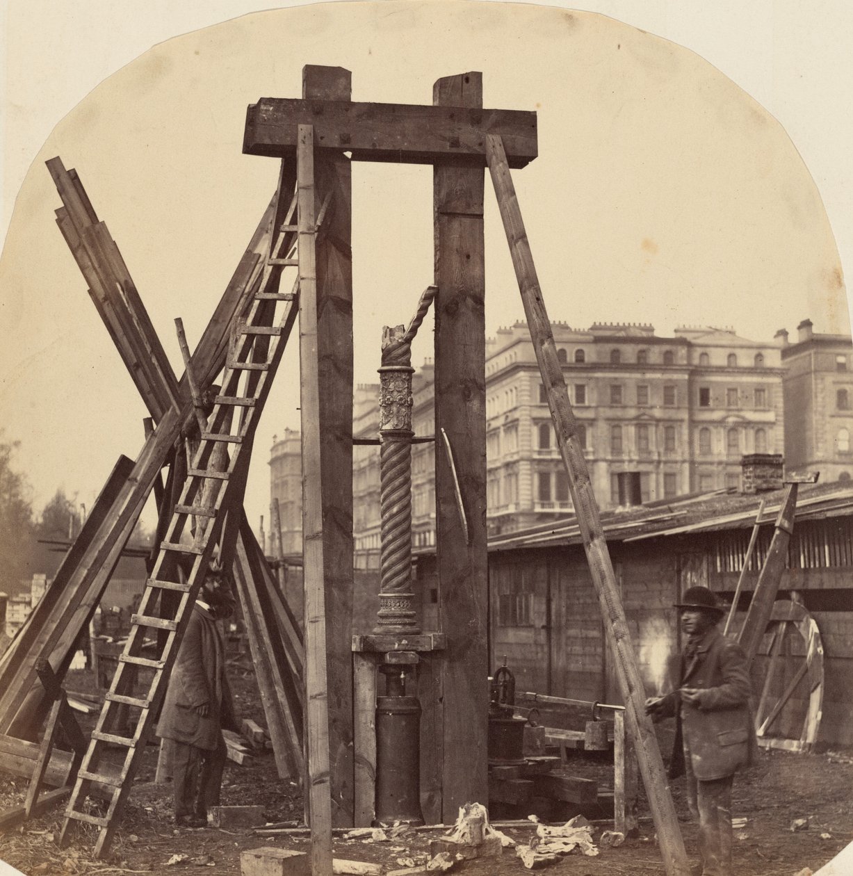 Az 1862. évi nemzetközi kiállítás építése South Kensingtonban, 1862 (fénykép) alkotó: Benjamin L. Spackman