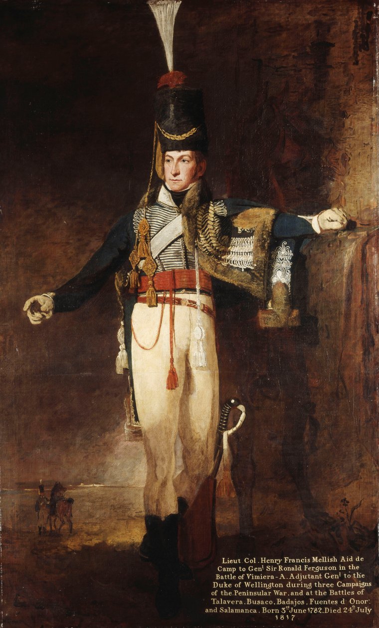 Henry Francis Mellish százados, későbbi alezredes portréja alkotó: Benjamin Marshall