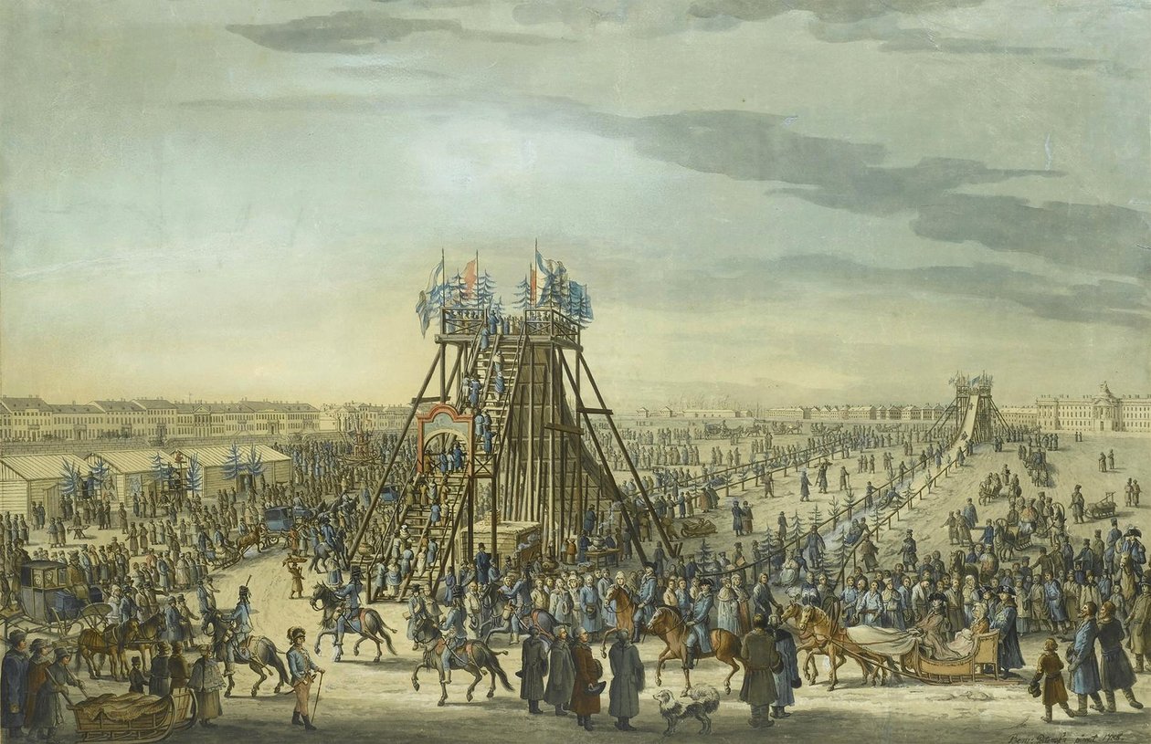 Nagy Katalin meglátogatja a Jéghegyet Szentpéterváron, 1788 alkotó: Benjamin Paterssen